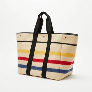 RUE de VERNEUIL Traversee Large Glacier Cream Tote Bag NWT